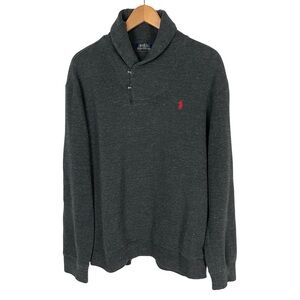 Polo Ralph Lauren Shawl Cowl Neck Gray
Sweater Sweatshirt 1/4 Button Pullover